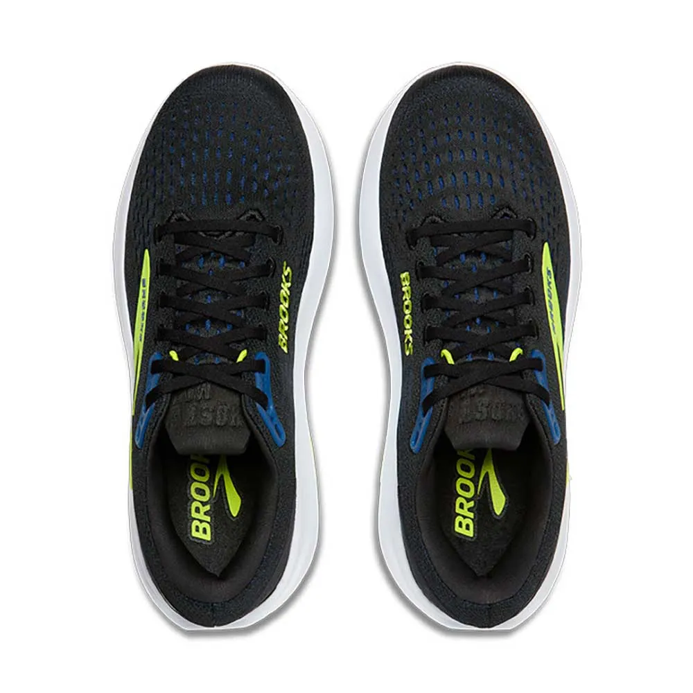 speed - training Stabilizing Heel Clip Men's Ghost Max 3 Running Shoe - Black/Navy/Acid Lime - Regular (D)