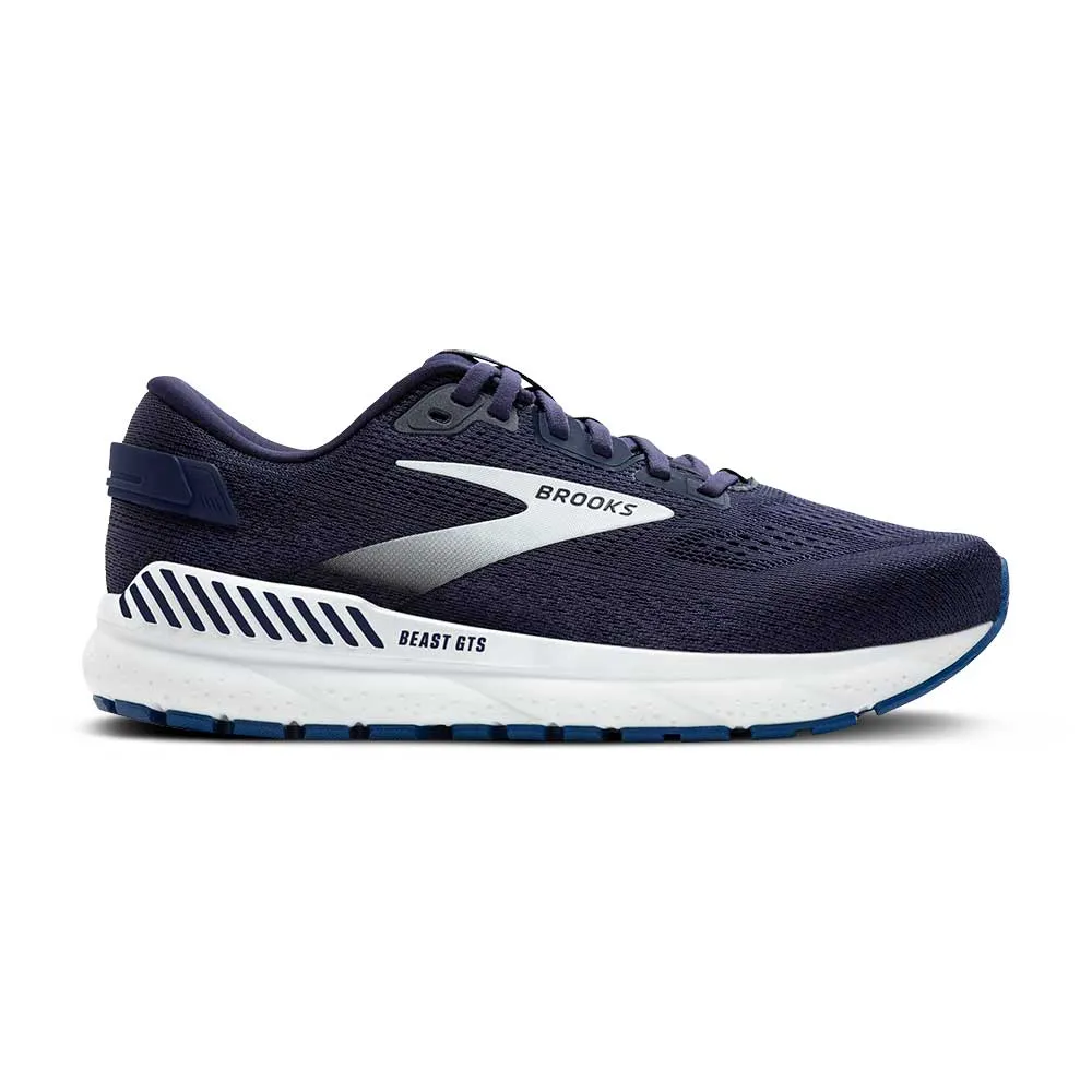 track - spikes Men's Beast GTS 24 Running Shoe - Peacoat/True Navy/White - Wide (2E)