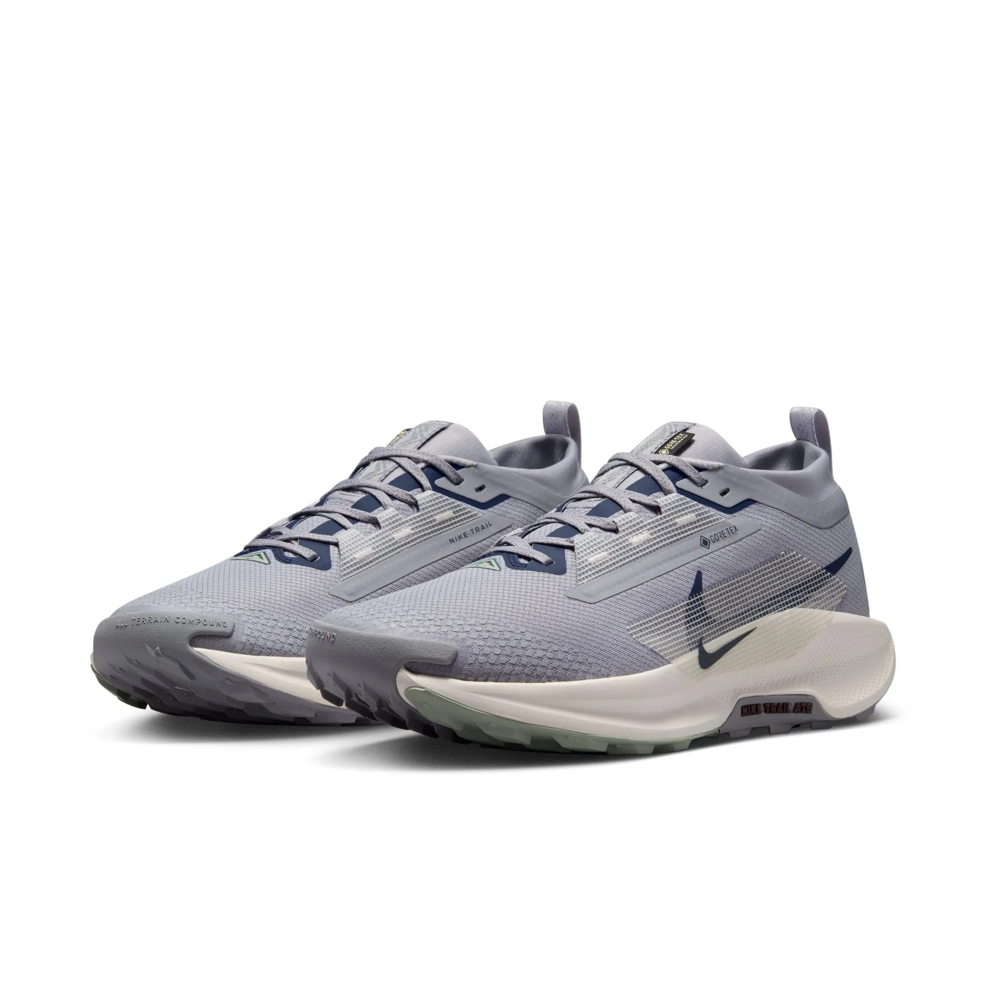 Nike Men's Pegasus Trail 5 GORE-TEX Trail Running Shoes Cement Grey / Midnight Navy icy terrain sneakers