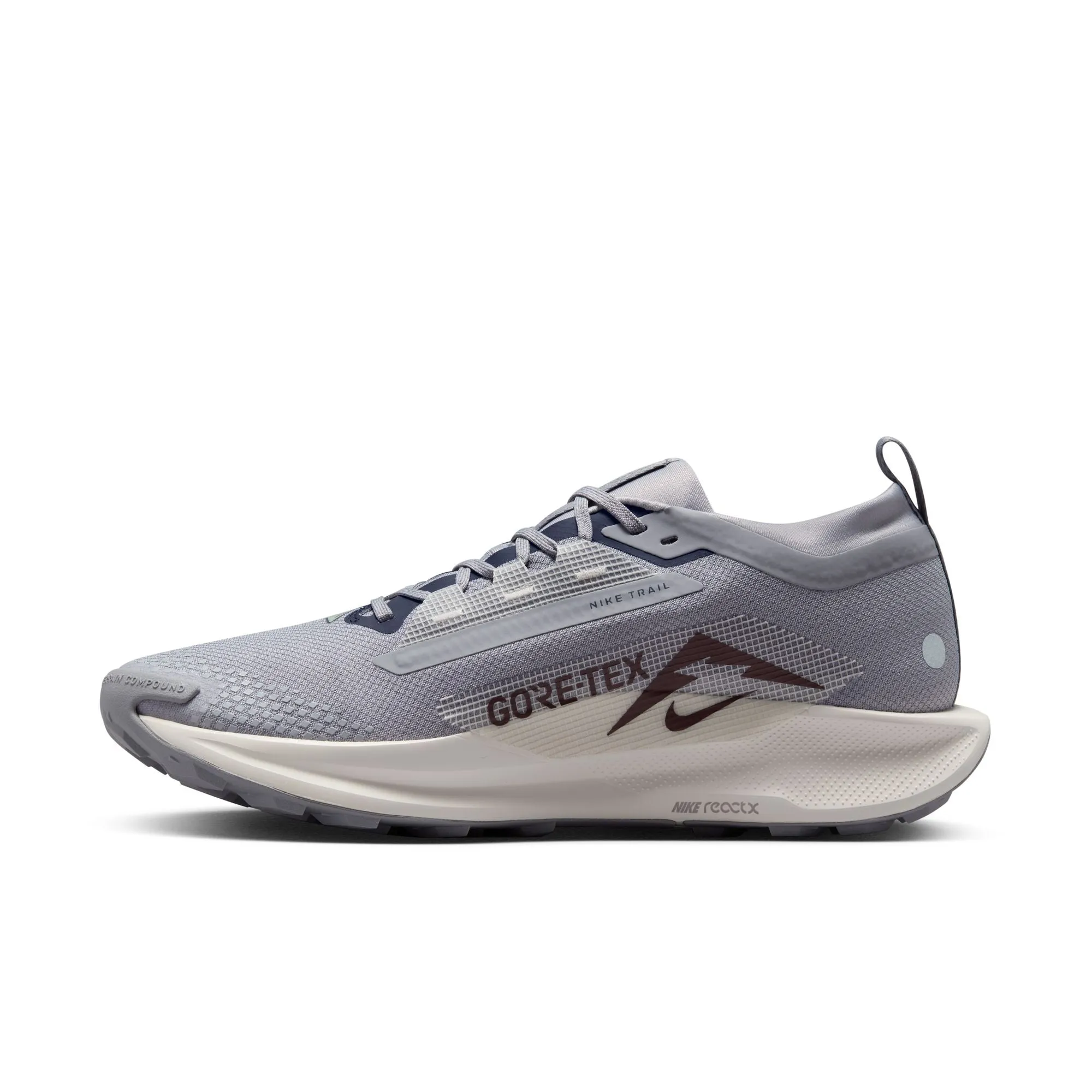 Tear Resistant Reinforcements ventilated trail shoes Nike Men's Pegasus Trail 5 GORE-TEX Trail Running Shoes Cement Grey / Midnight Navy