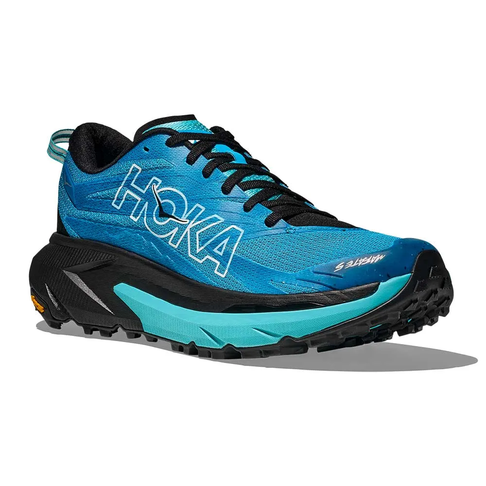 Men's Mafate 5 Trail Running Shoe - Skyward Blue/Black - Regular (D) lightweight trail sneakers Non slip grip
