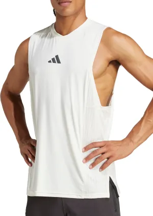 Athletic Inspired Cut low - quality parts adidas Designed For Training Intensity Mens Training Vest - White