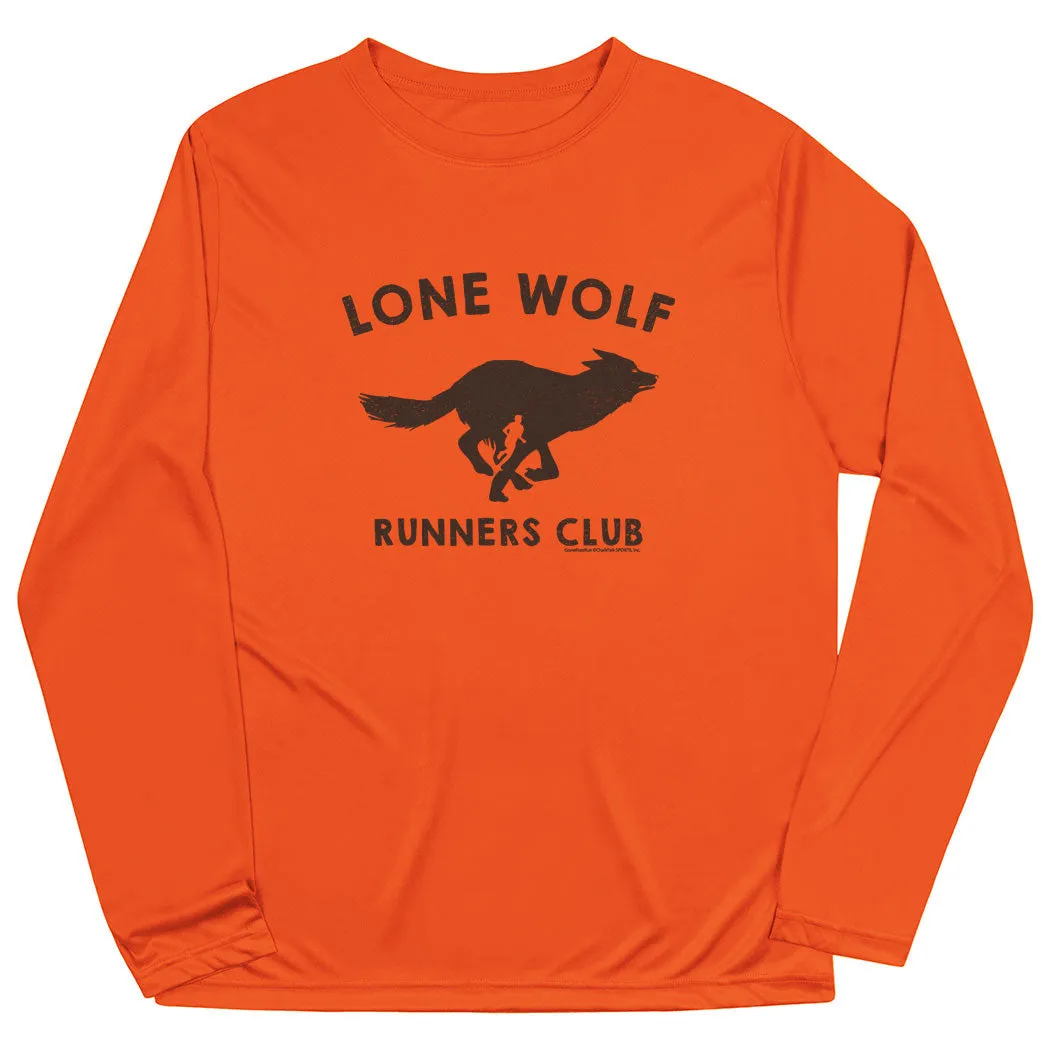 Stylish Layer Look Men's Running Long Sleeve Performance Tee - Lone Wolf Runners Club
