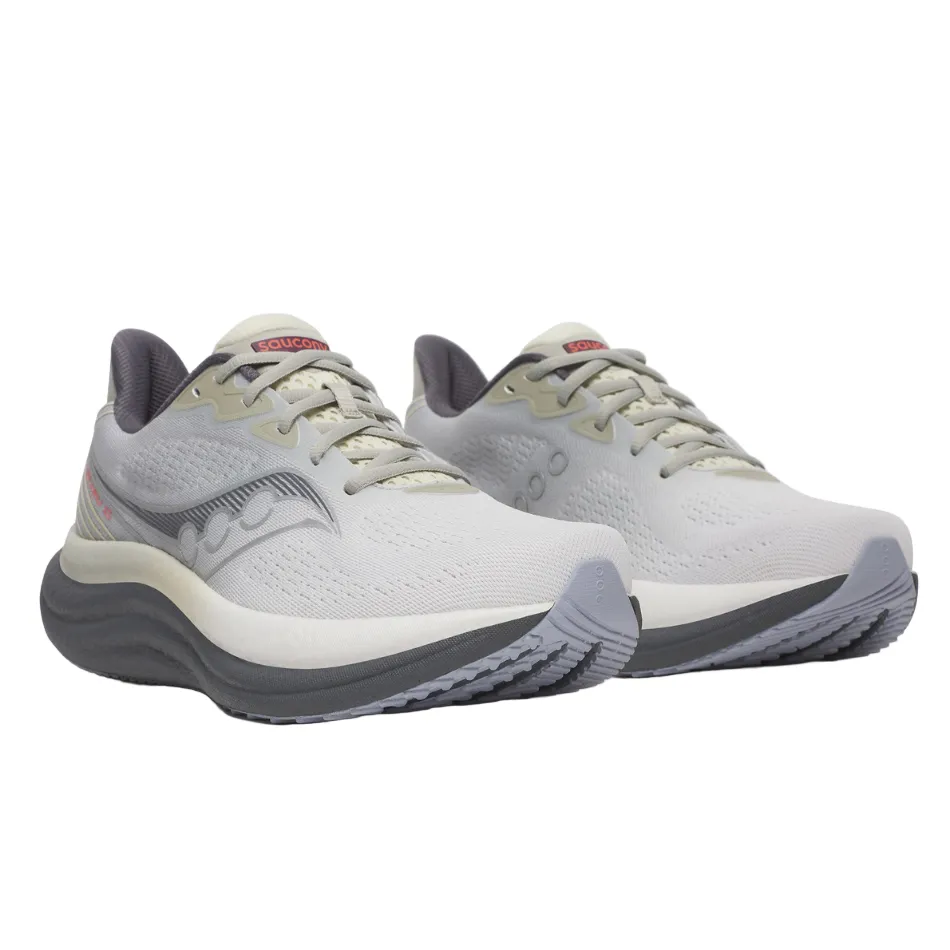 Saucony Men's Triumph 23 Running Shoes in Grey/Shadow - Online Exclusive molded shoes running in solid colors