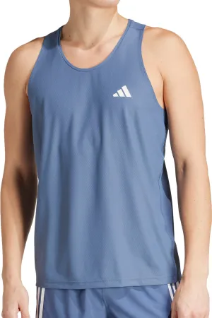 adidas Own The Run Mens Running Vest - Blue Athletic Core Stabilizer