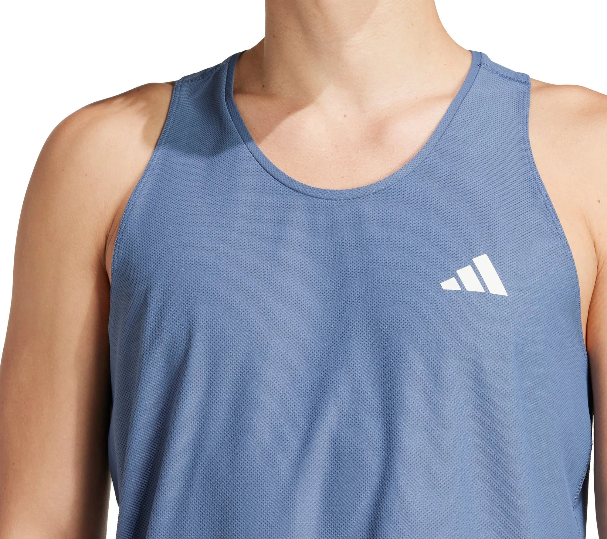 adidas Own The Run Mens Running Vest - Blue fire support