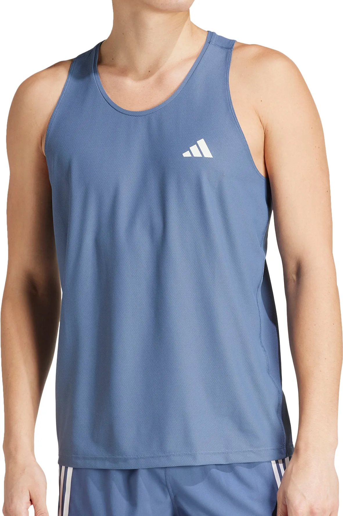 adidas Own The Run Mens Running Vest - Blue Athletic Core Stabilizer