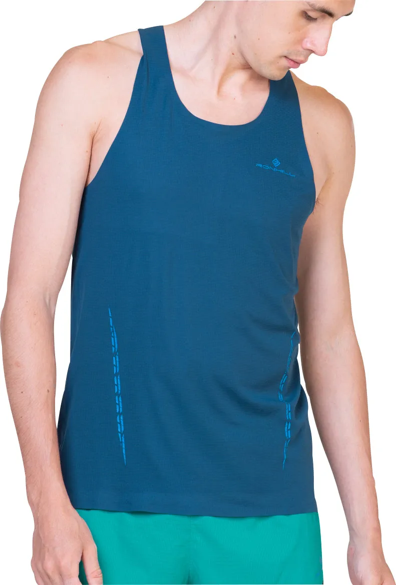 Expandable Ronhill Tech Race Mens Running Vest - Blue