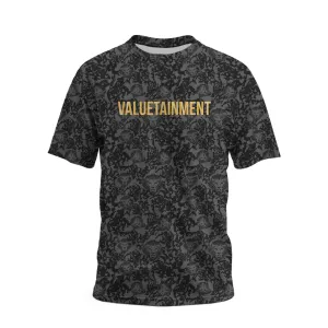 Lion Shield Charcoal Grey Performance Short Sleeve T-Shirt Quick Comfort Fit Active Flex