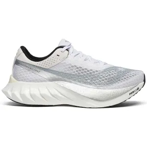 Men's Saucony Endorphin Pro 4 running in patterned designs running with a headlamp