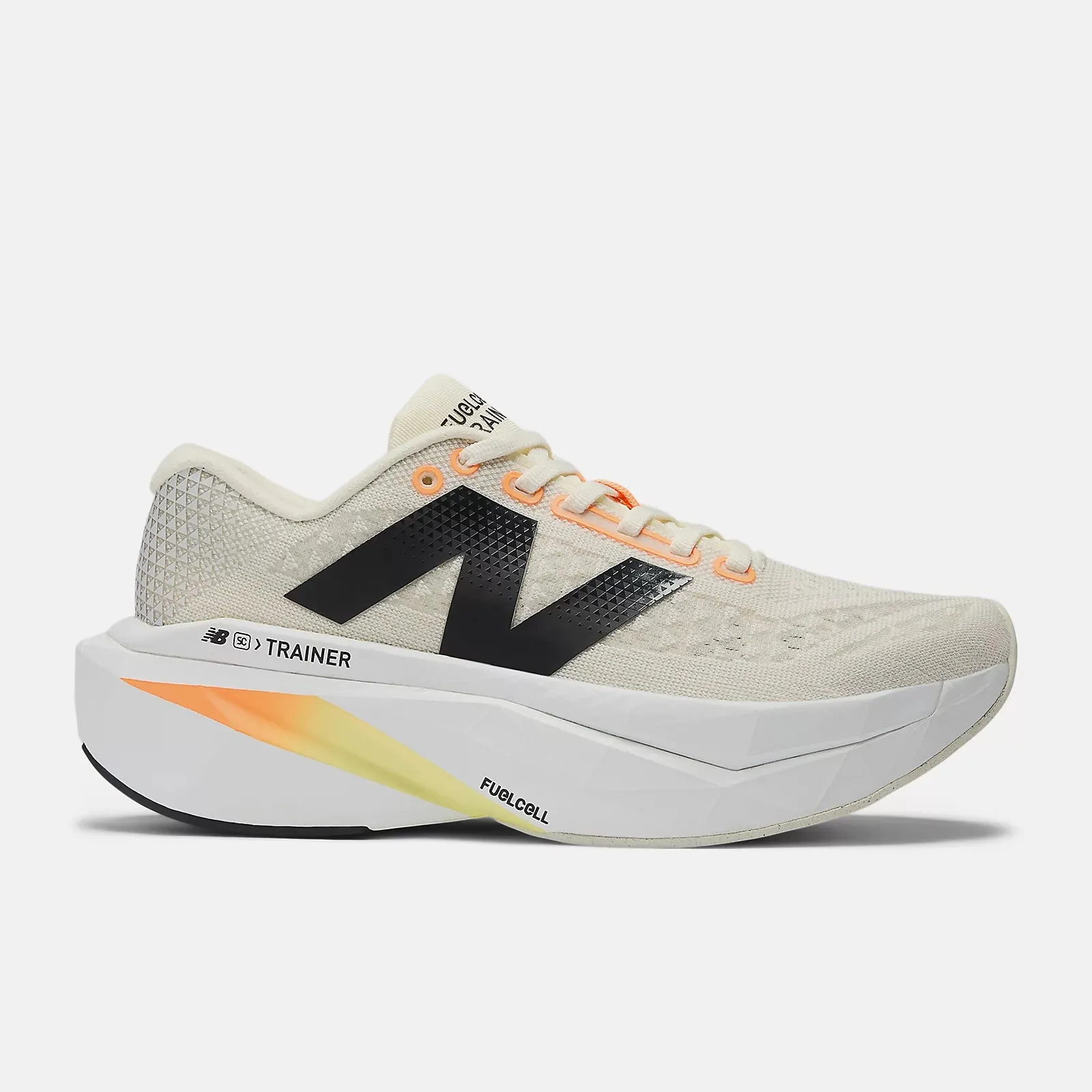 running in morning New Balance Men's FuelCell SuperComp Trainer v3 (Angora With Hot Mango & Black)