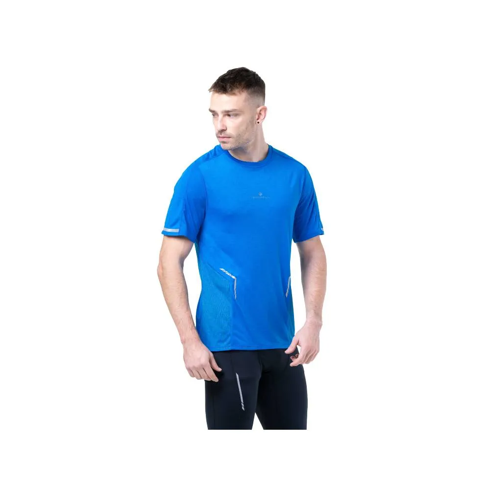Ronhill Reflect S/S T-Shirt (Mens) - Electric Blue/Marl/Reflect Daily Favorite
