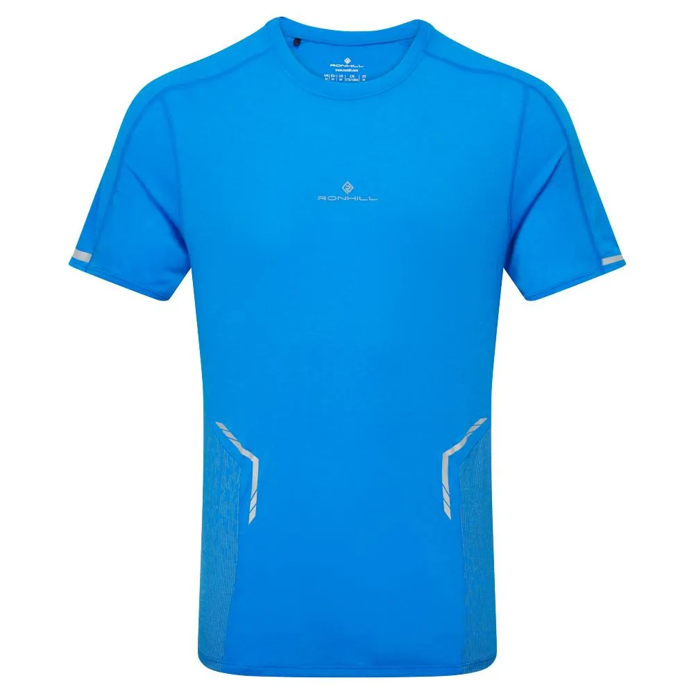 Ronhill Reflect S/S T-Shirt (Mens) - Electric Blue/Marl/Reflect Sporty Chic