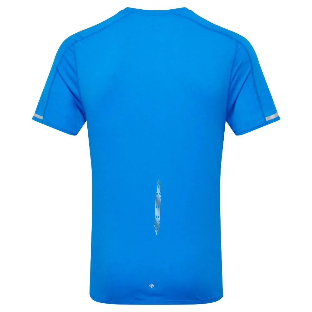 Ronhill Reflect S/S T-Shirt (Mens) - Electric Blue/Marl/Reflect Breathable mesh lining