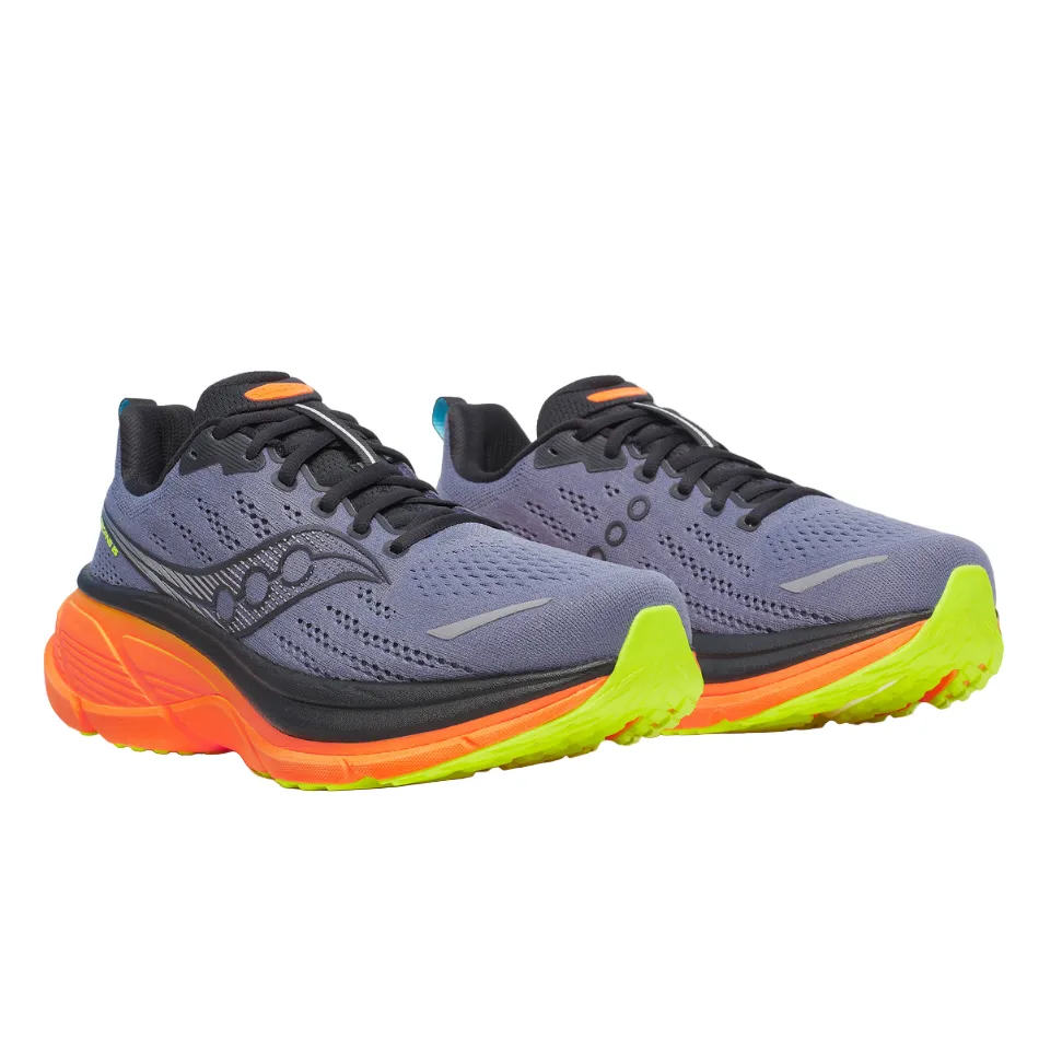 anti - microbial - design shoes Saucony Men's Hurricane 25 Running Shoes in Shadow/Vizi - Online Exclusive