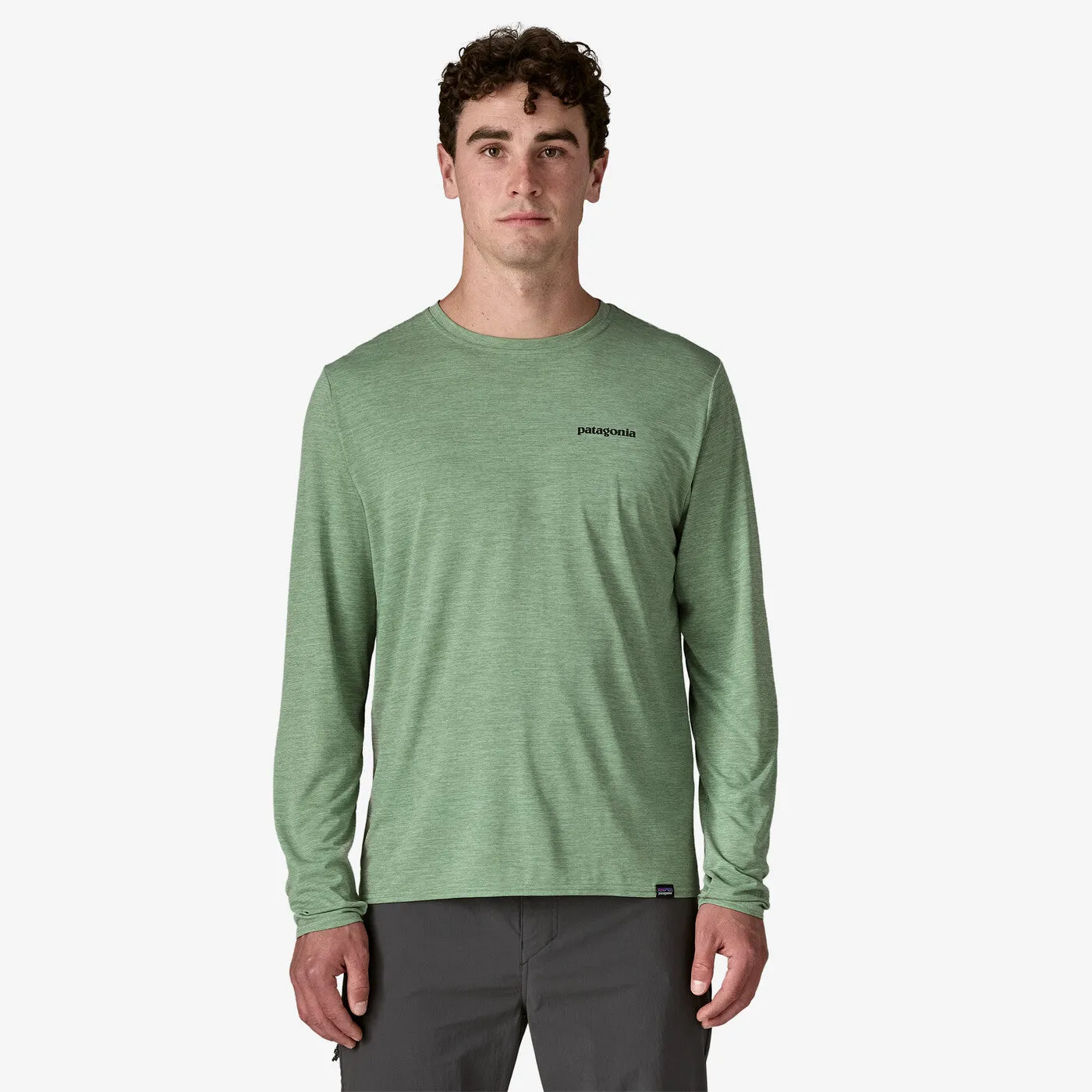 Stylish Layer Men's Long-Sleeved Capilene? Cool Daily Graphic Shirt - Waters