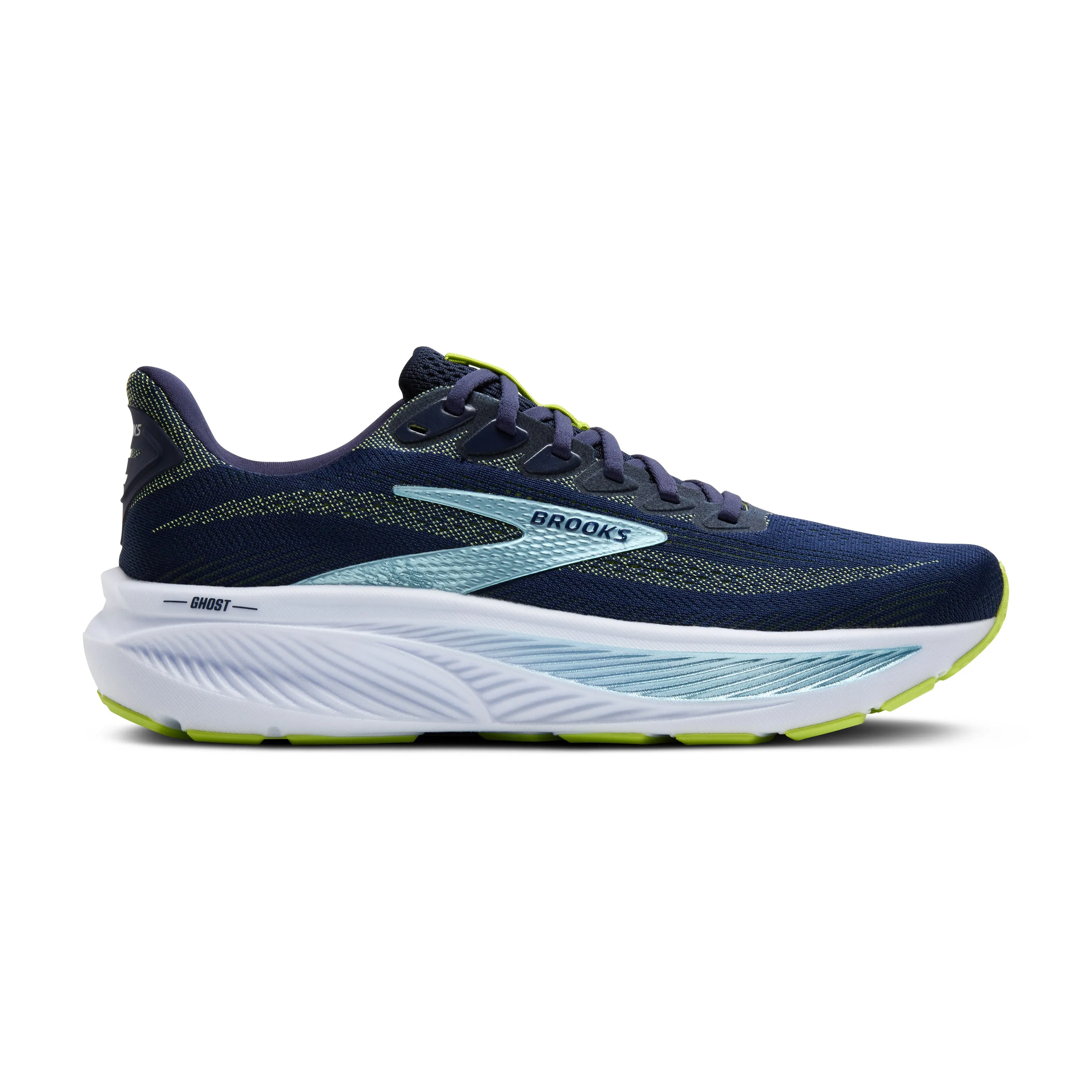 racquetball shoes Moisture wicking Men's Ghost 17 (414 - Peacoat/Lime/Blue)