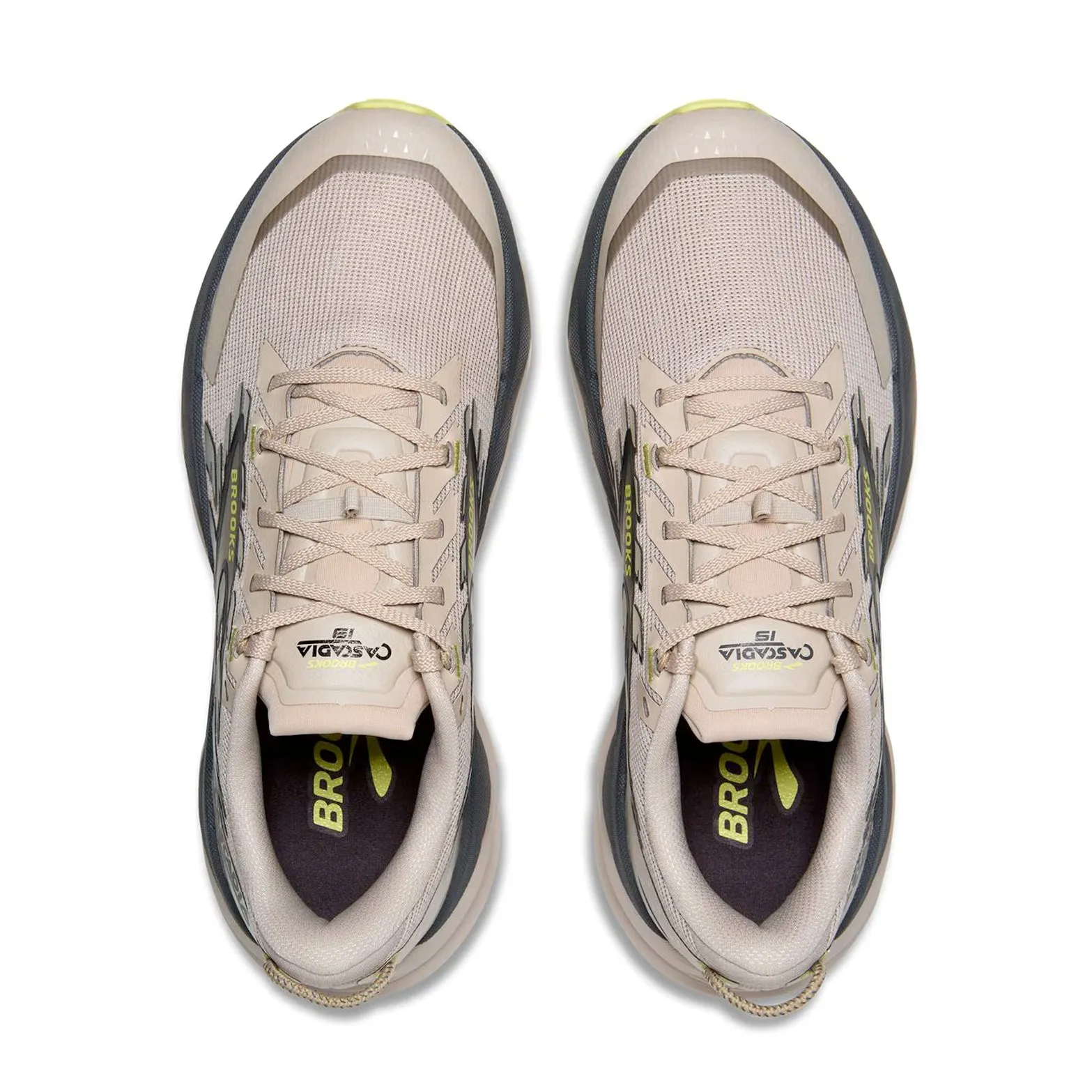 Water Resistant Trail Shoes mountain sports shoes Men's Cascadia 19 Trail Running Shoes Chateau / Ebony / Sunny Lime