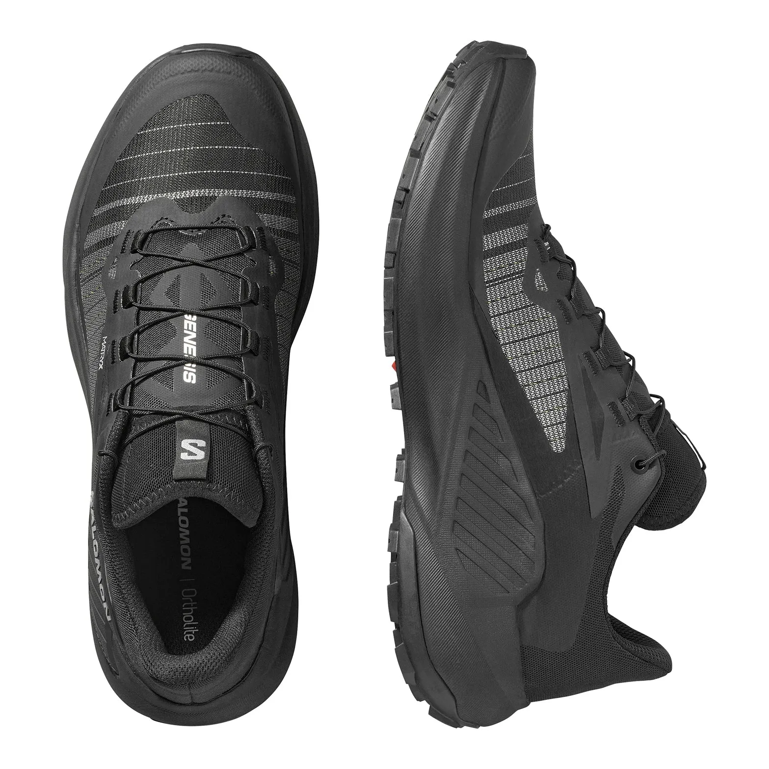Men's Genesis Trail Running Shoes Black / Black / Ftw Silver rubber sole trail shoes