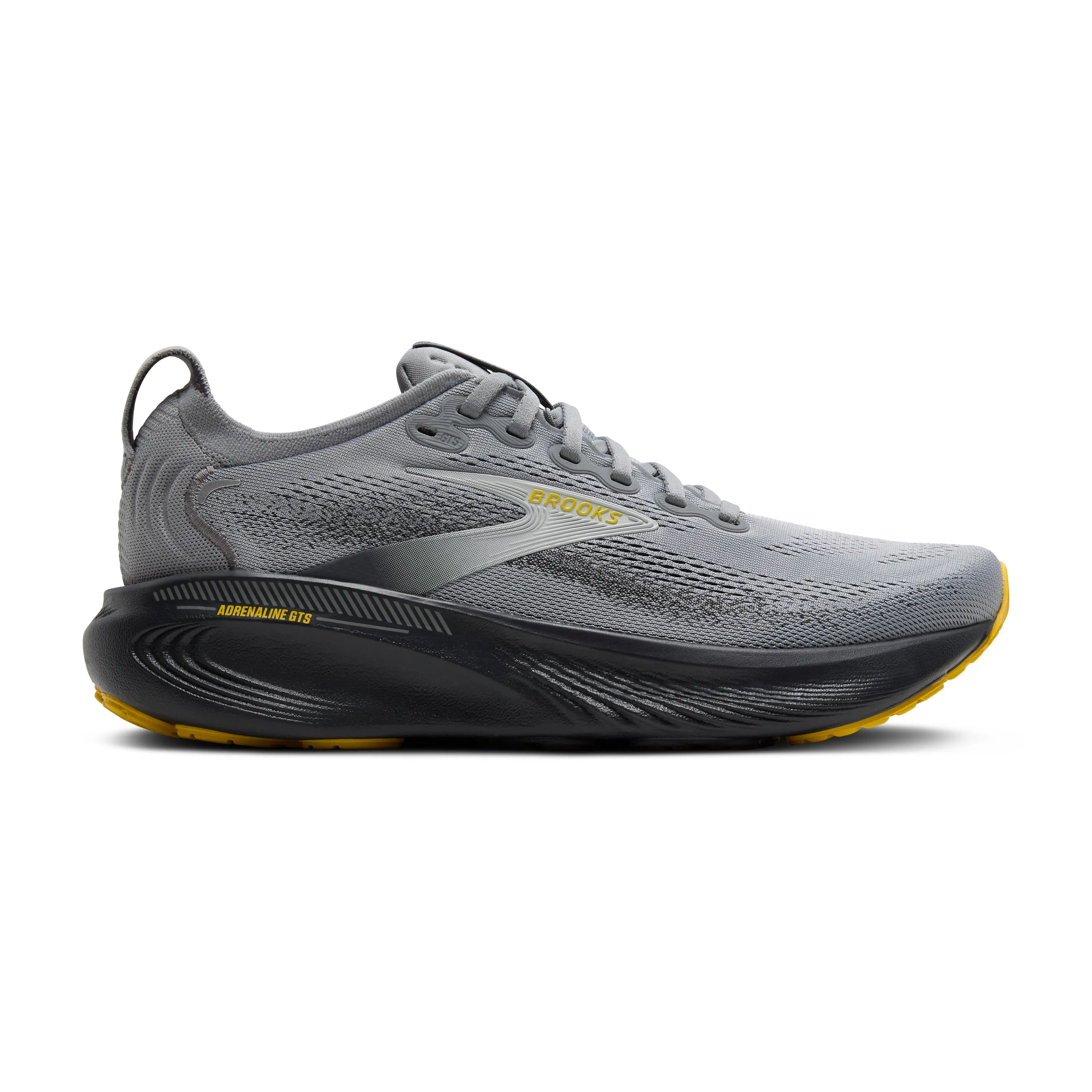 Synthetic Overlay Brooks | Adrenaline GTS 25 | Men's | Primer Grey/Ebony/Jasmine