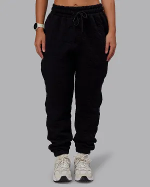 Running Capri MVP Quilted Track Pant - Black-Geometric