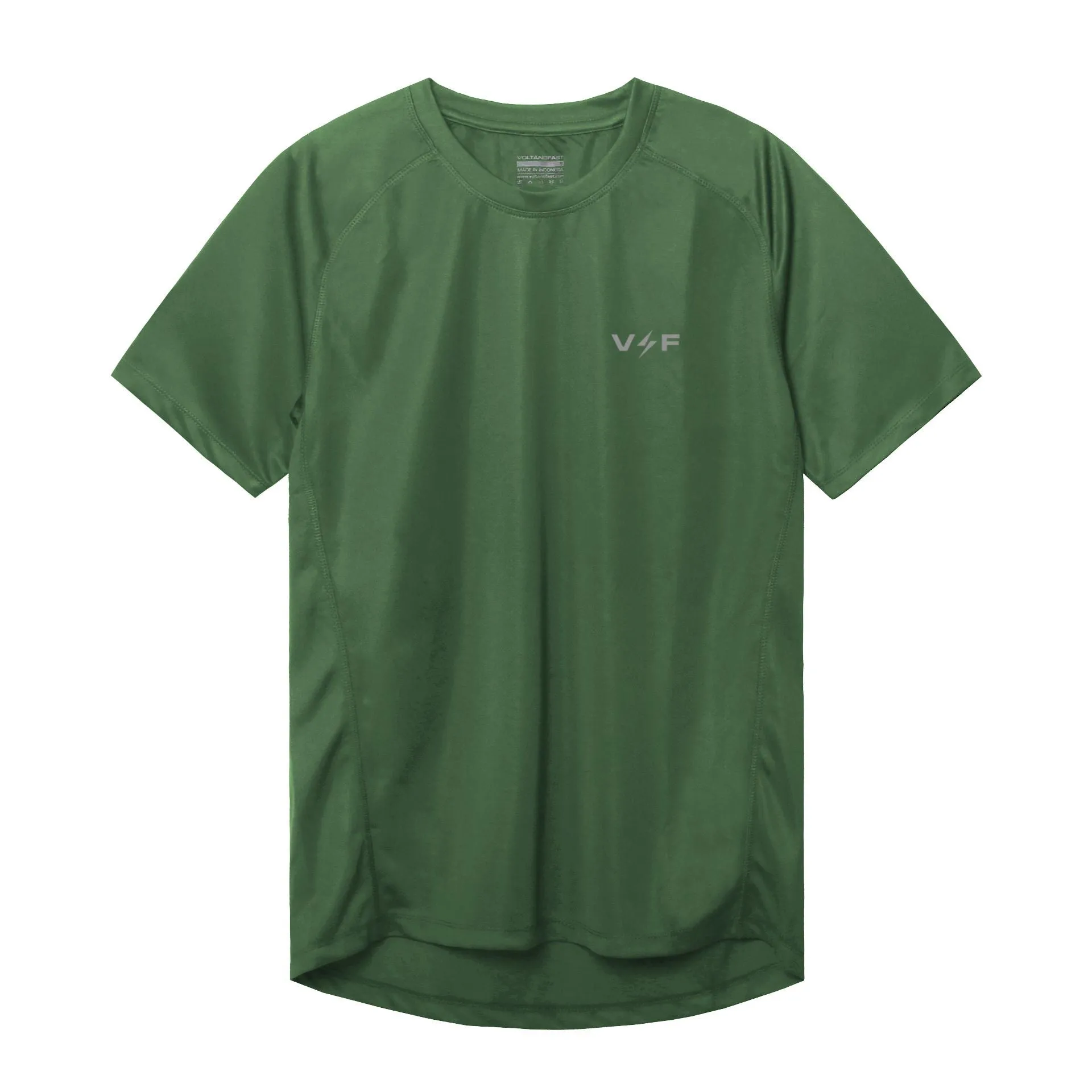 UltraSoftFinish SoftTouchFinish Volt and Fast Men's FLASH Running Jersey V2 Small Logo-Green