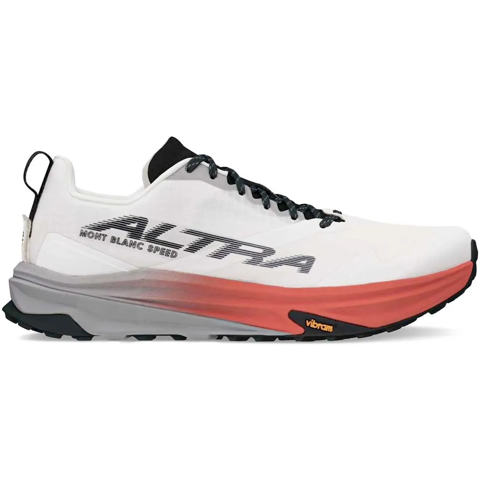 Men's Mont Blanc Speed Trail Running Shoes White / Coral vibration damping Flexible Rocker Sole