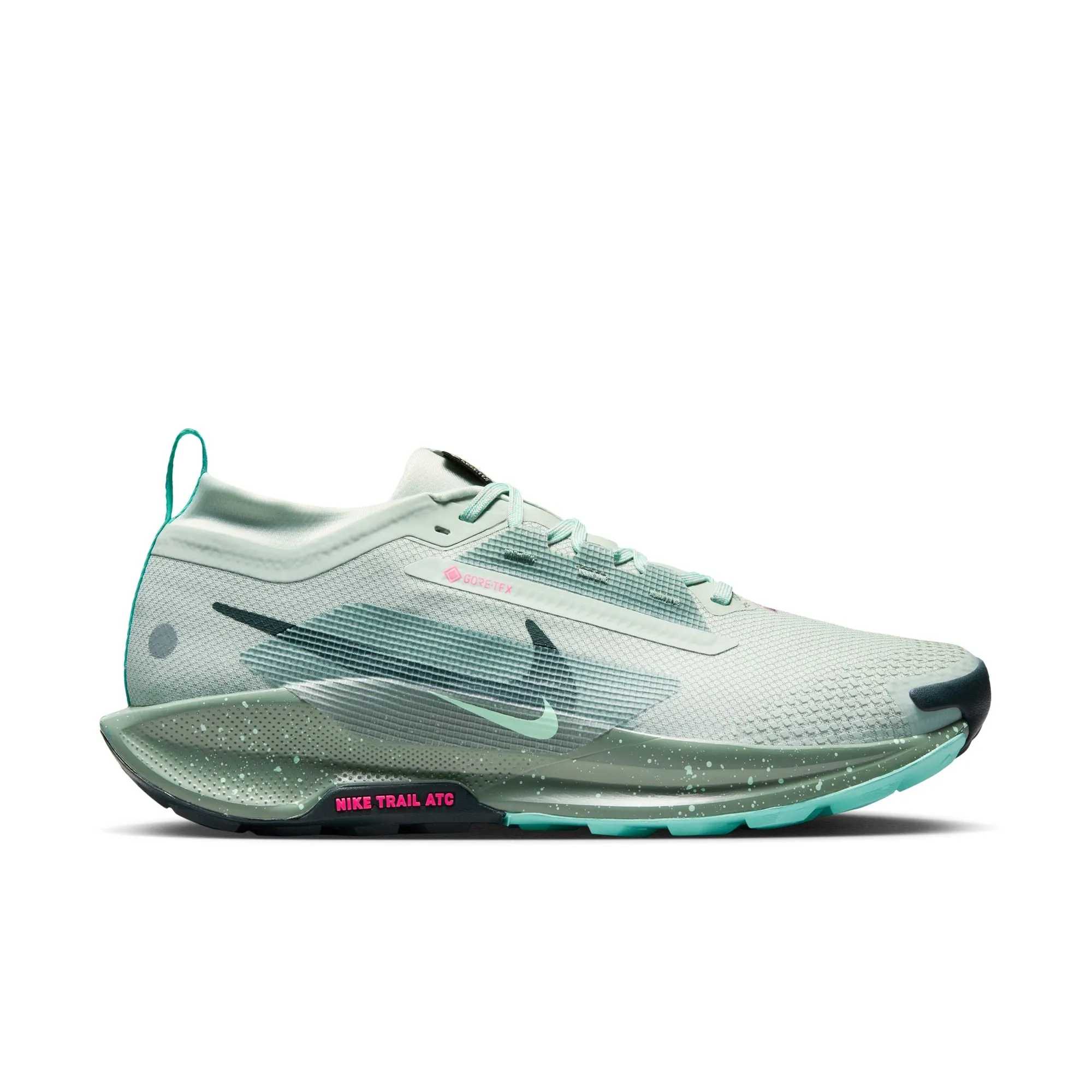 Pebble Deflector Plate Men??s React Pegasus Trail 5 GORE-TEX (013 - Light Silver/Seaweed/Clay Green)