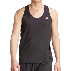 vibration - resistant Fast - Moving adidas Adizero Mens Running Vest - Black