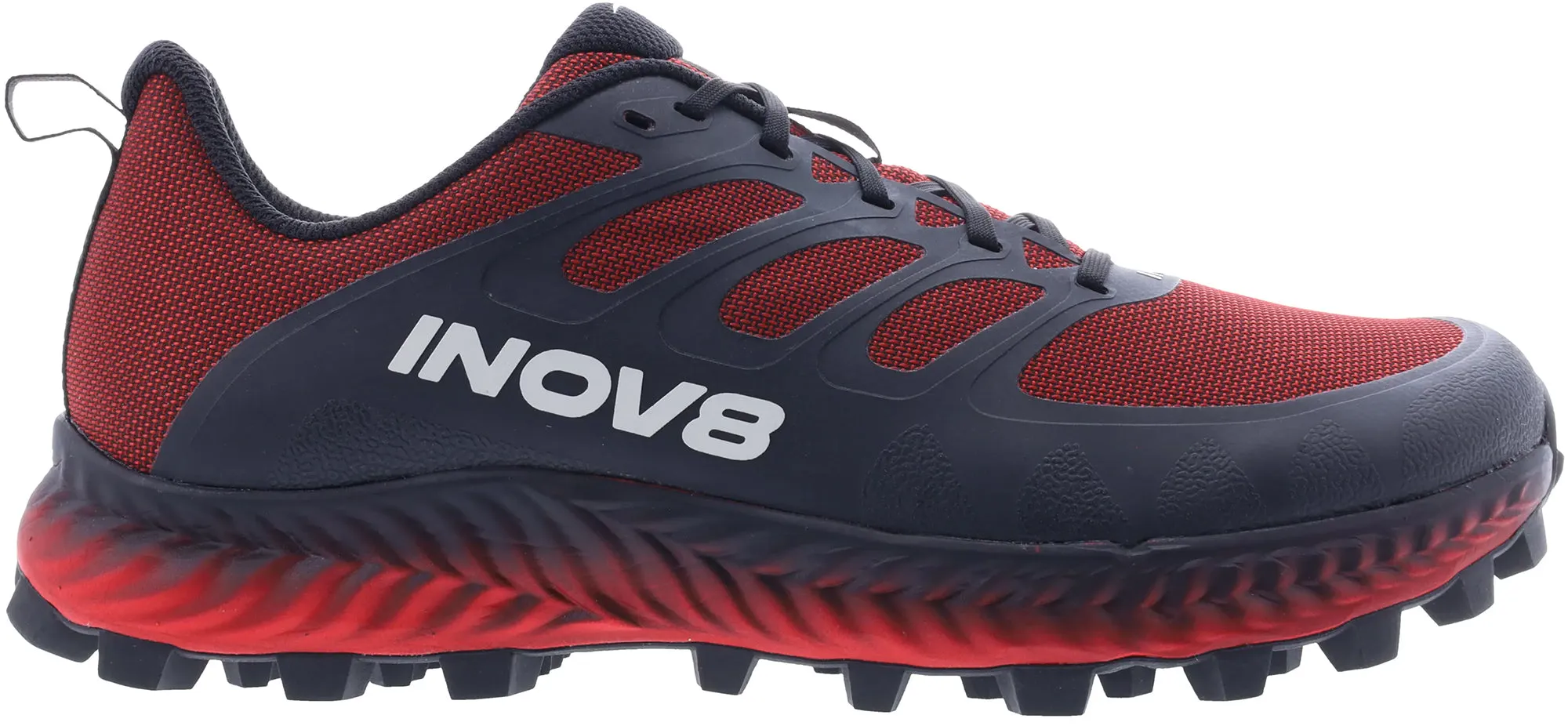 Oversized Footbed Support Abrasion Resistant Welding Inov8 MudTalon Mens Trail Running Shoes - Red