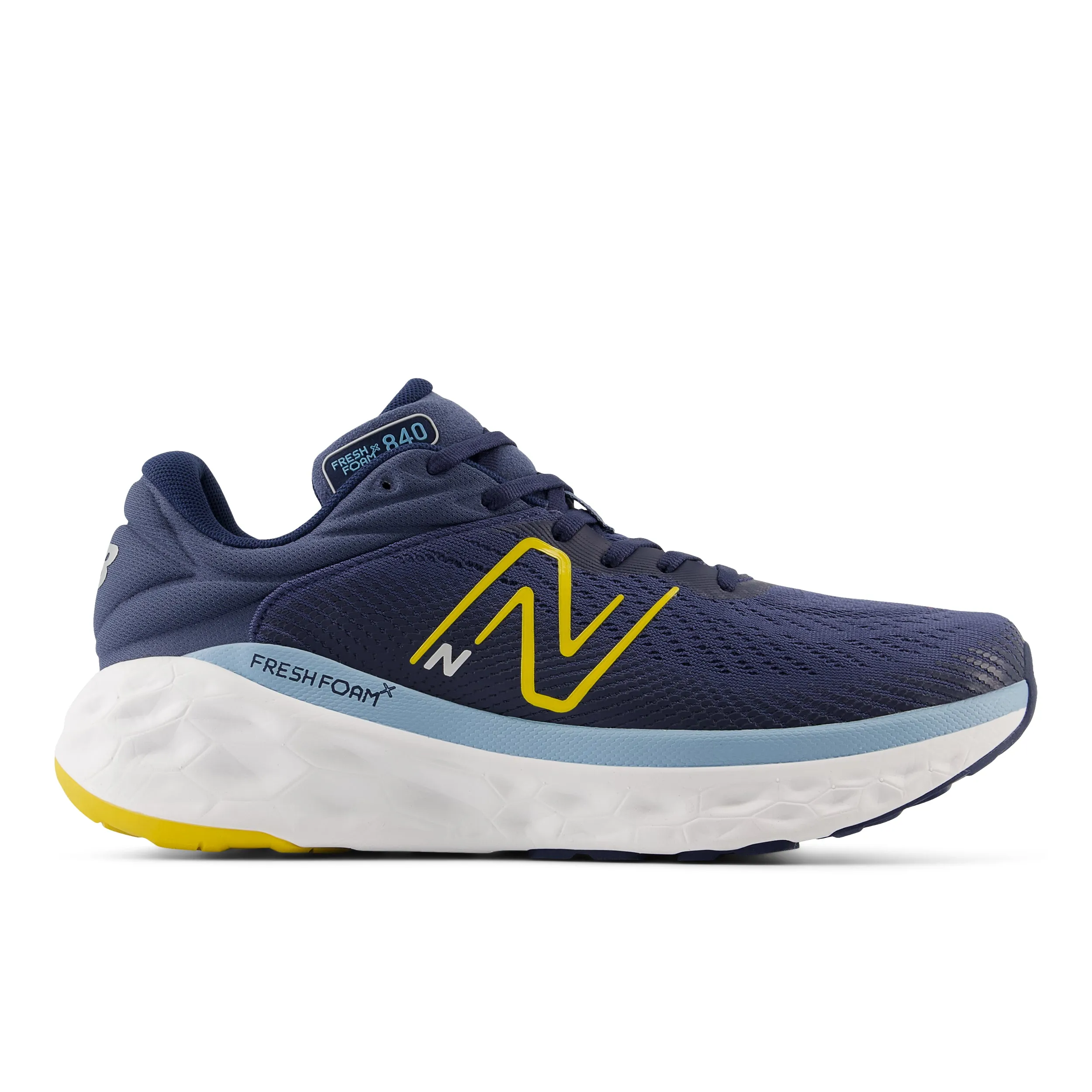 Men's Fresh Foam X 840F v1 (CE - Vintage Indigo/Ginger Lemon/Chrome Blue) running - goal