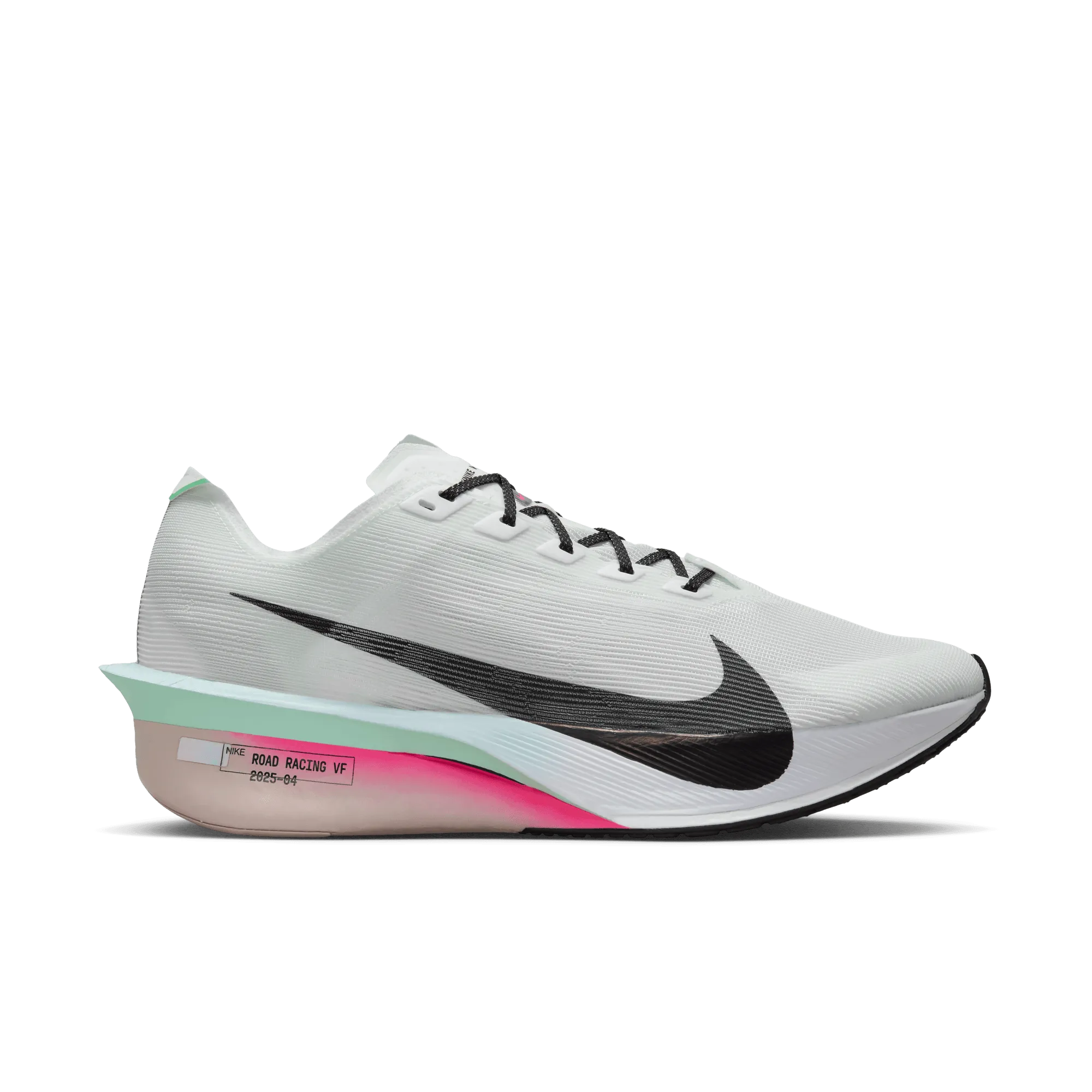 MEN'S VAPORFLY 4 - D - 101 WHITE/BLACK/HYPER PINK Footbed contour