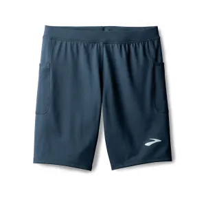 Anti Odor Reinforced Seams Brooks | Source 9" Short Tight | Men's | Blue Slate
