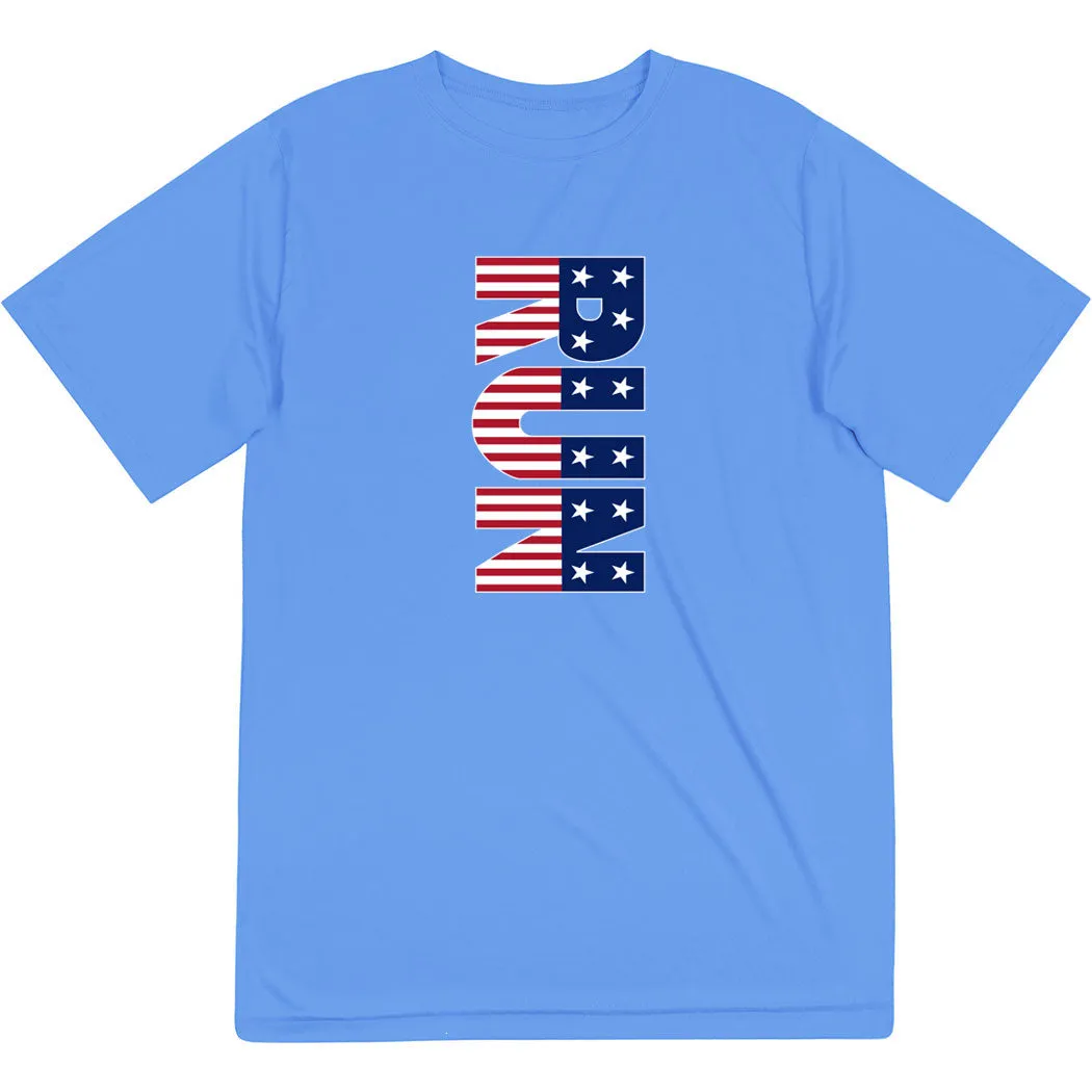 Men's Running Short Sleeve Tech Tee - Patriotic Run Modern Outfit