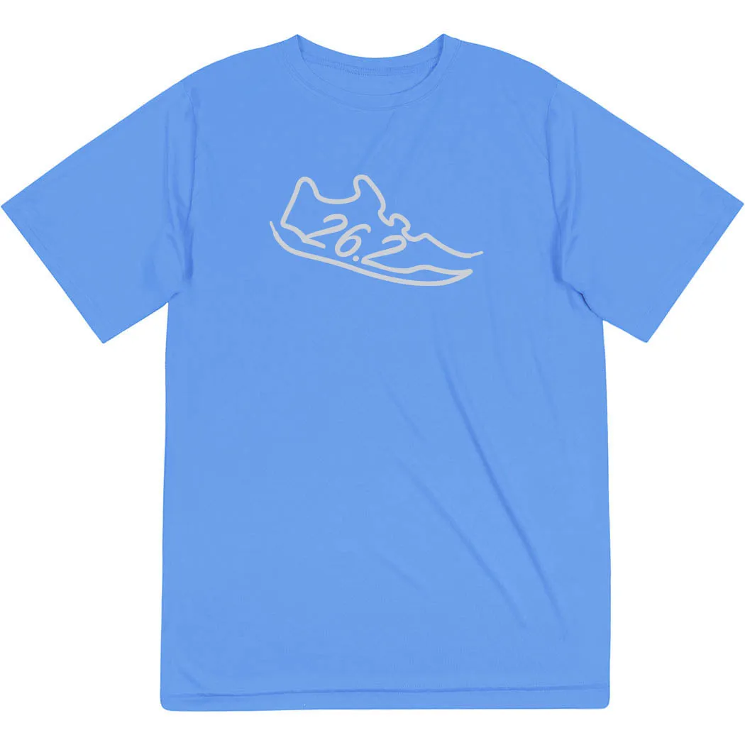 Men's Running Short Sleeve Performance Tee - 26.2 Run Shoe Smart Design