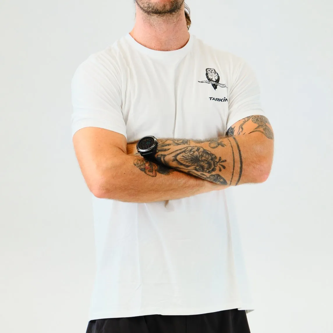 Masked Owl | Unisex Free and Easy Daily Eco Tee Taped Neckline