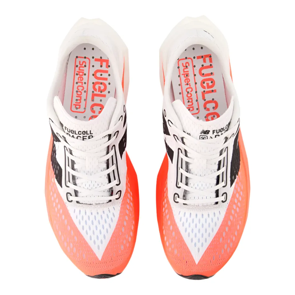 New Balance Men's Fuelcell Supercomp Pacer v2 Running Shoes in Urgent Red/White/Black AW25 group runs fabric - finish - design shoes