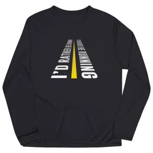 Men's Running Long Sleeve Performance Tee - I'd Rather Be Running All-day Comfort
