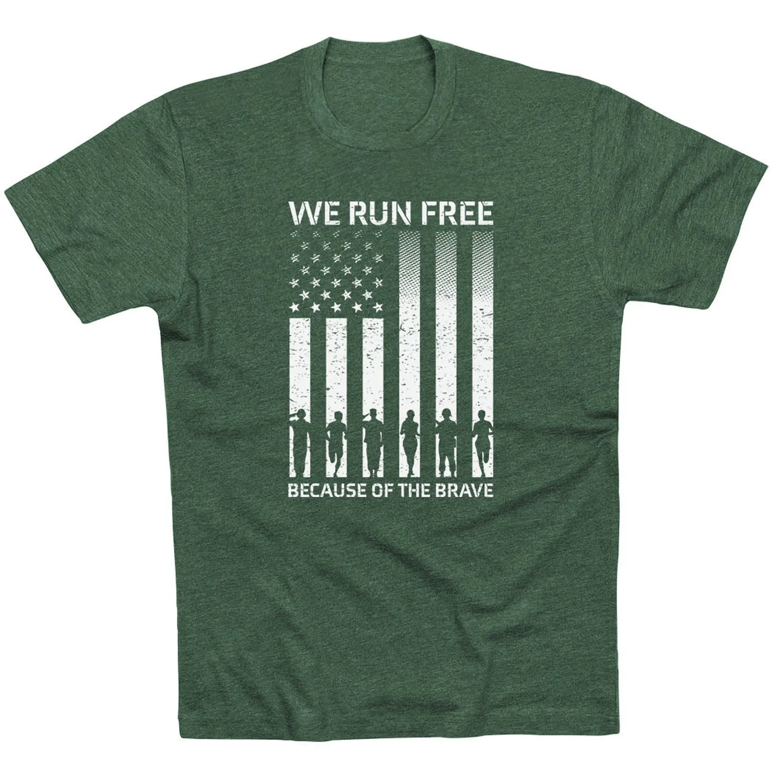 Running Short Sleeve T-Shirt - Because of the Brave Sleek Stretch Casual Comfort Wear