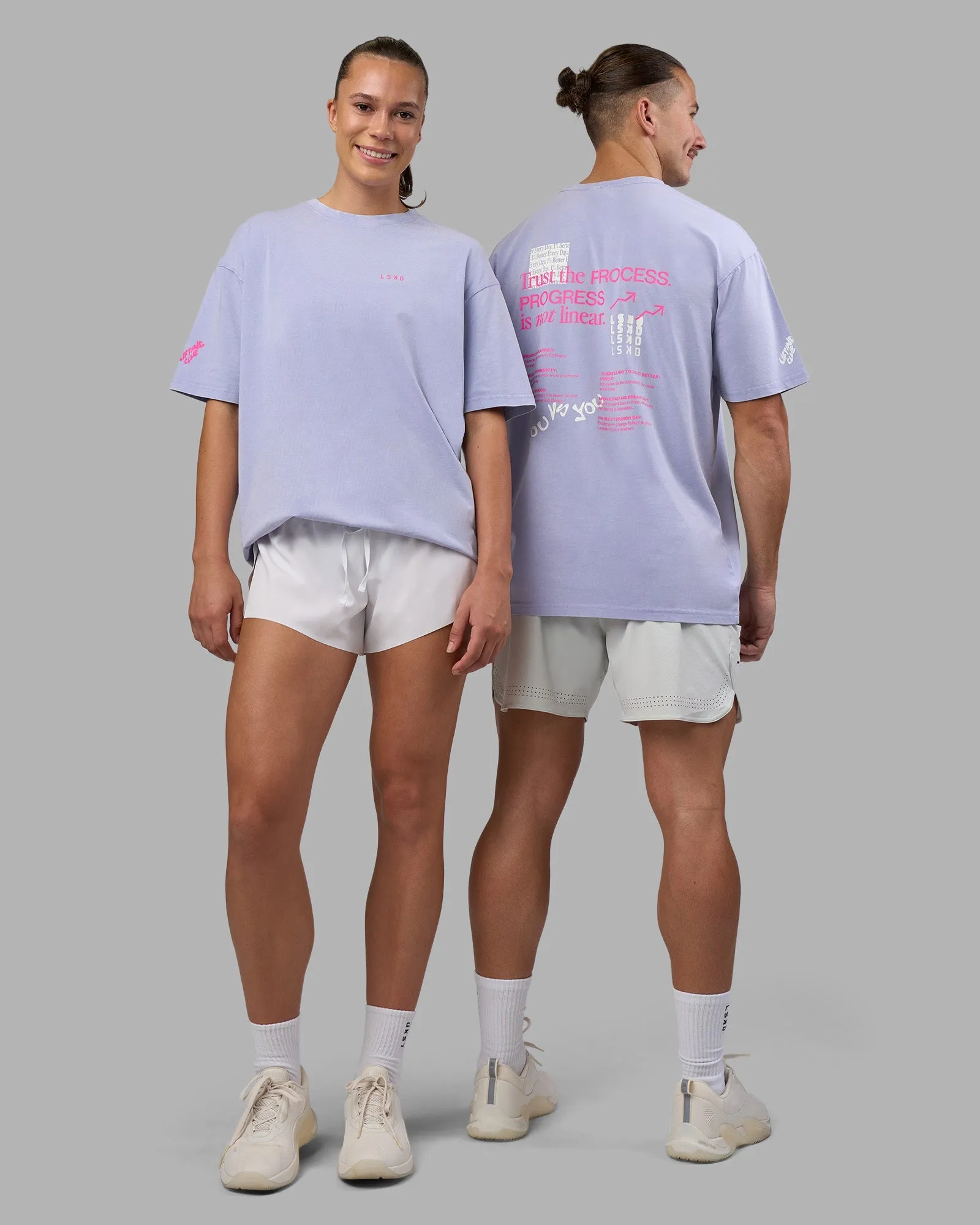 Cali FLXCotton Oversized Tee - Sweet Lavender Washed On-the-Go Comfort Comfy Touch