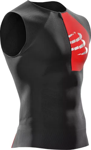Compressport Tri Postural Mens Running Vest - Black Sensor - Equipped