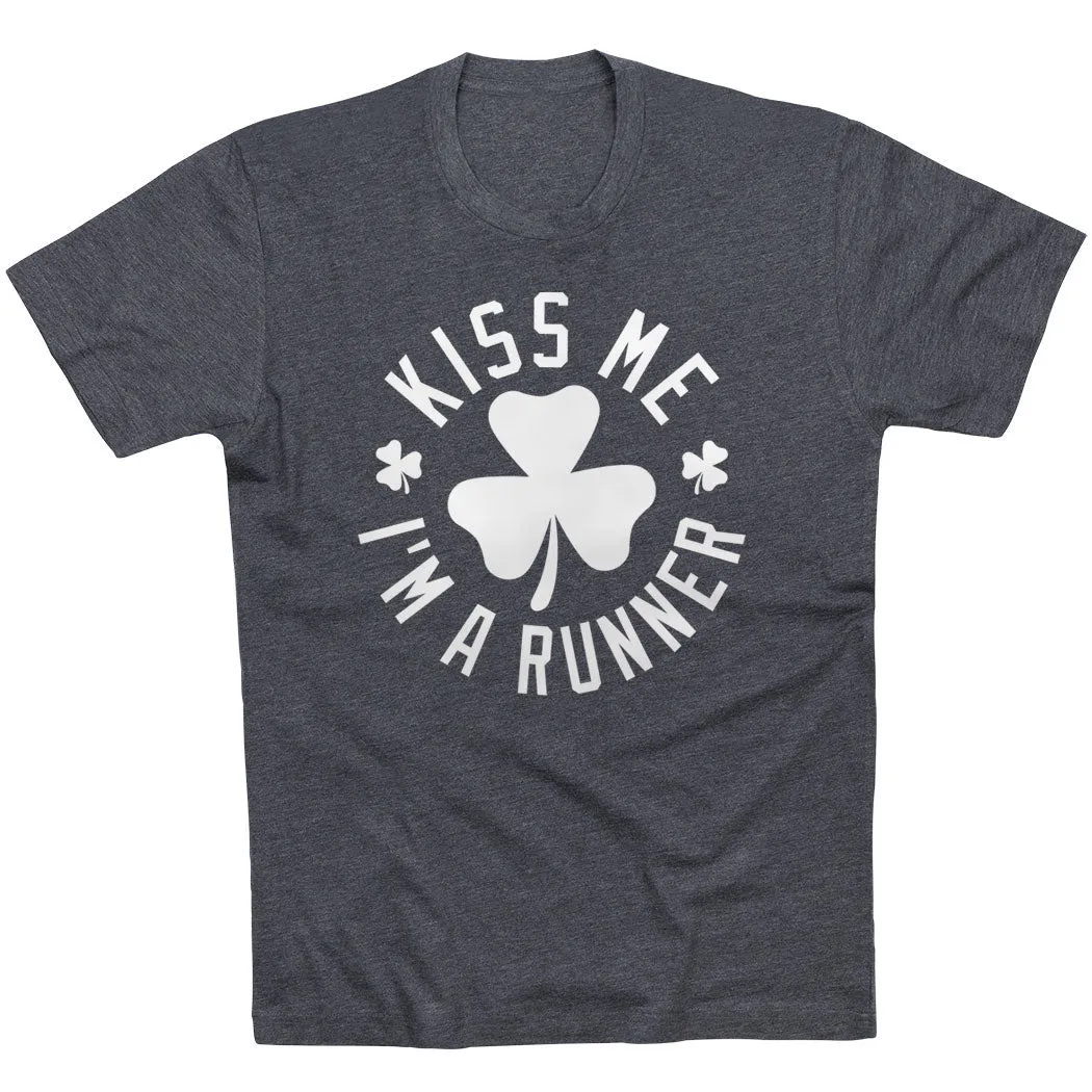 Standard Body Fit Running Short Sleeve T-Shirt - Kiss Me I am a Runner Shamrock