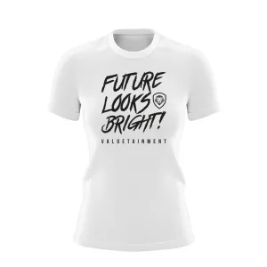 Casual Mode Outdoor Fashion Women's Future Looks Bright Premium White Short Sleeve T-Shirt