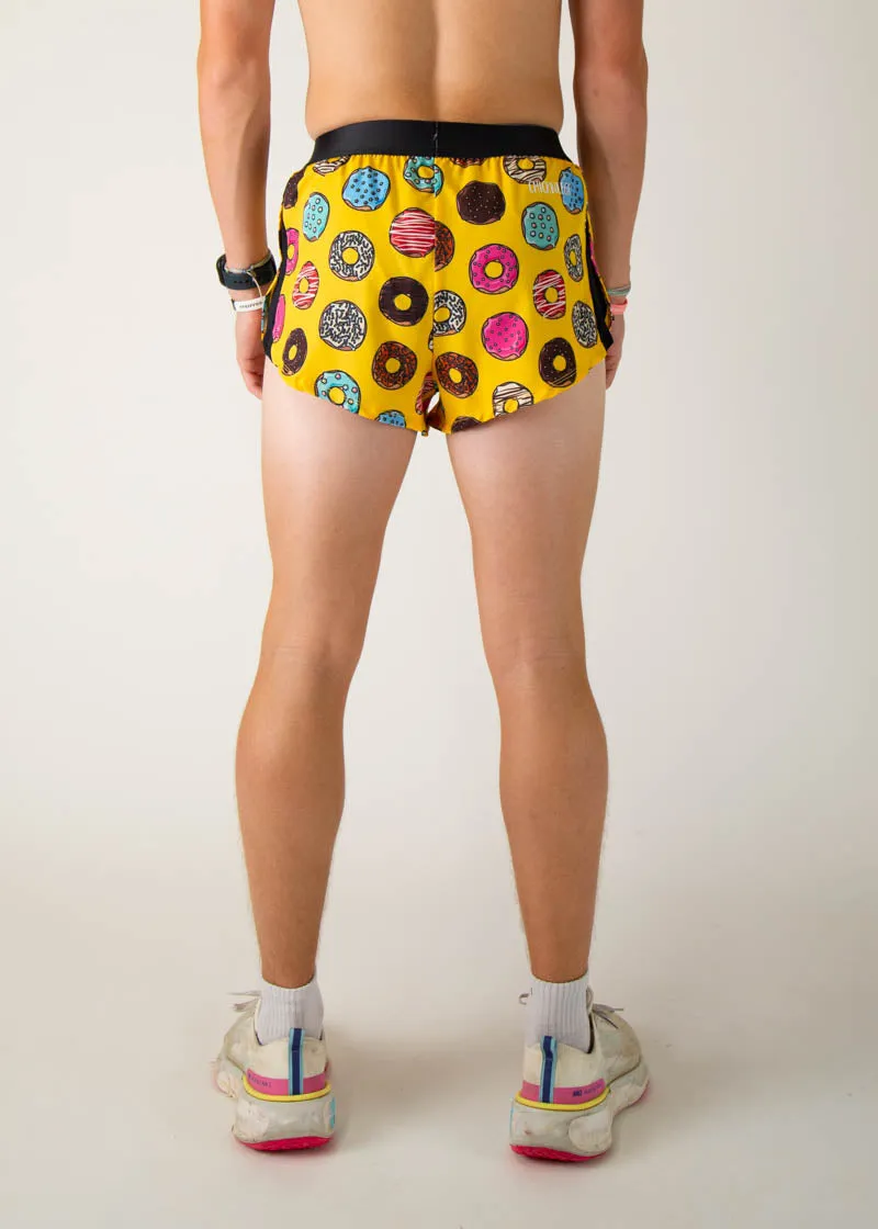Elastic Waistband Design Anti Static Fabric Men's Salty Donuts 2" Split Shorts