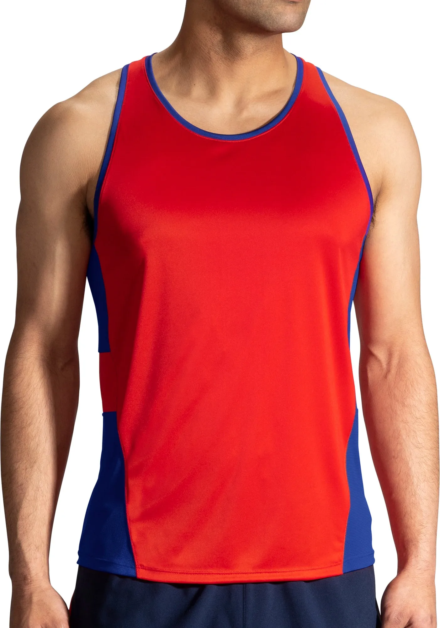 UV Protection Fabric Brooks Stealth Mens Running Vest - Red