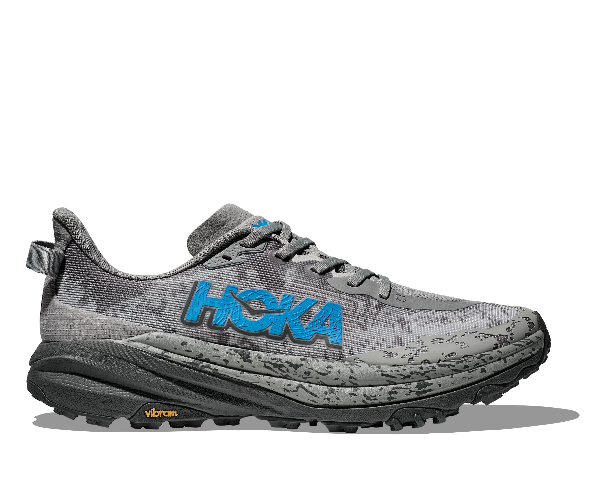 Men's Speedgoat 6 WIDE (GCG - Galactic Grey/Hoka Blue) Reinforced Eyelets