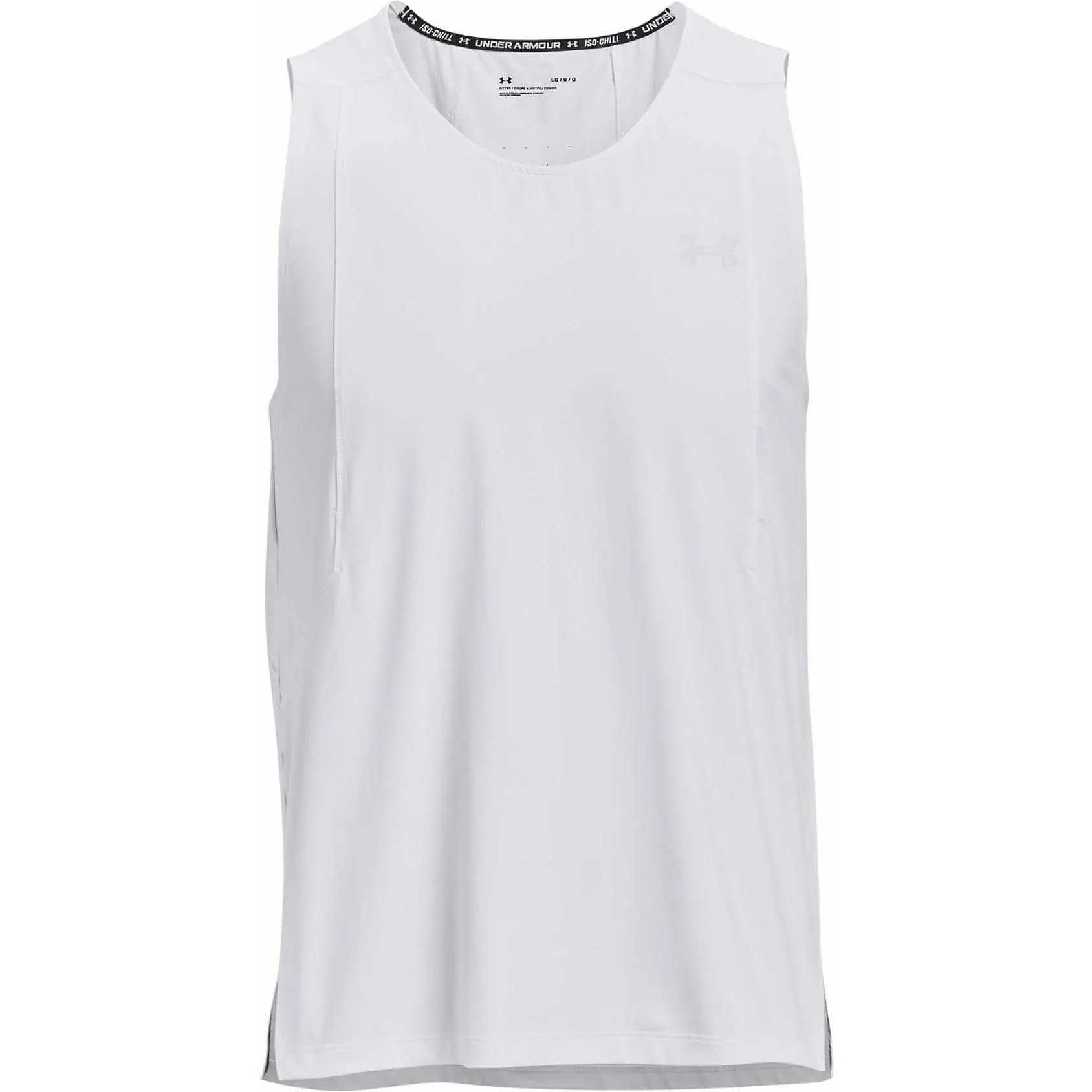 Strategic Perforations Under Armour Iso-Chill Run Laser Mens Running Vest - White