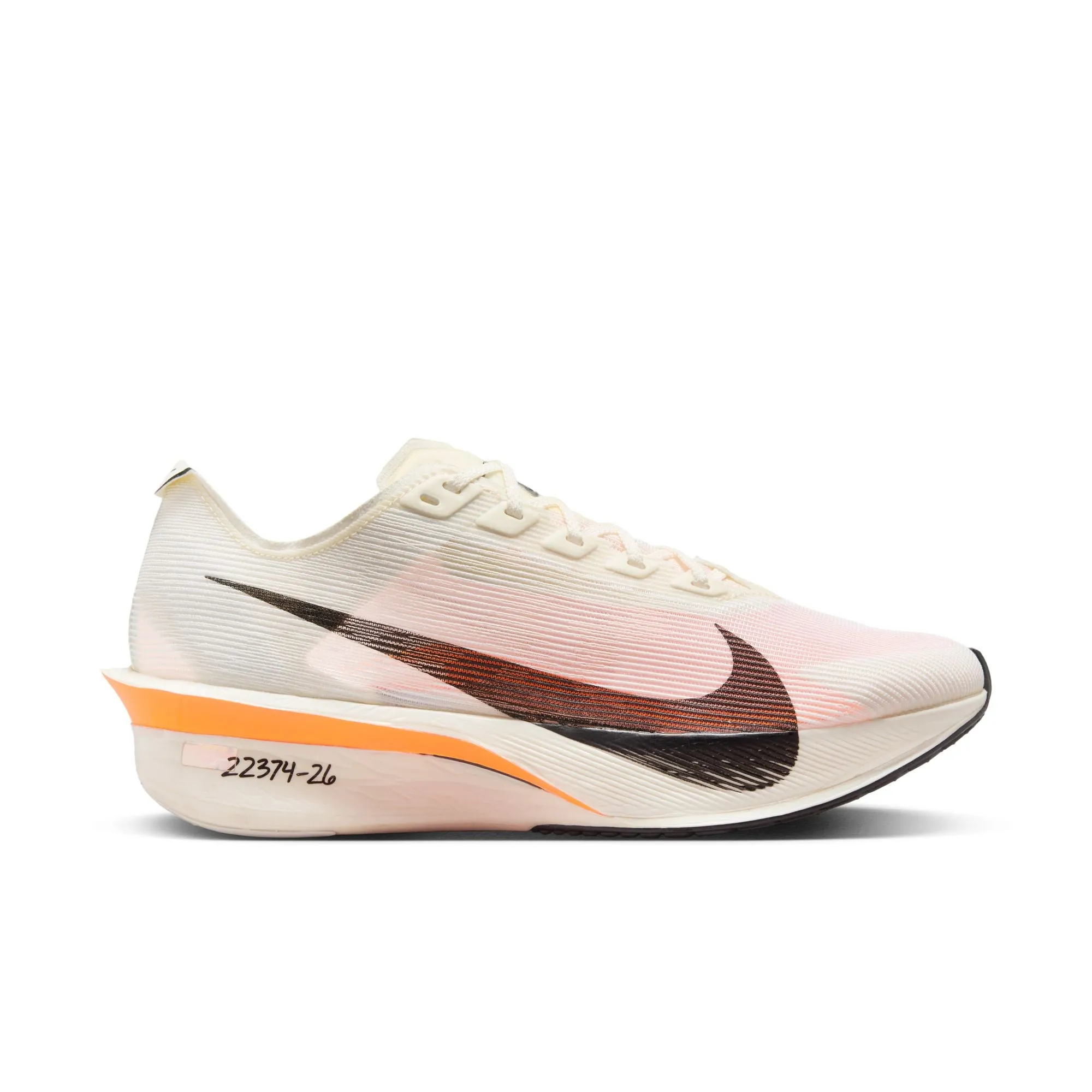 Arch Lock Tech Energy Return Design Women??s Vaporfly 4 Proto (100 - Sail/Black-Total Orange-White)