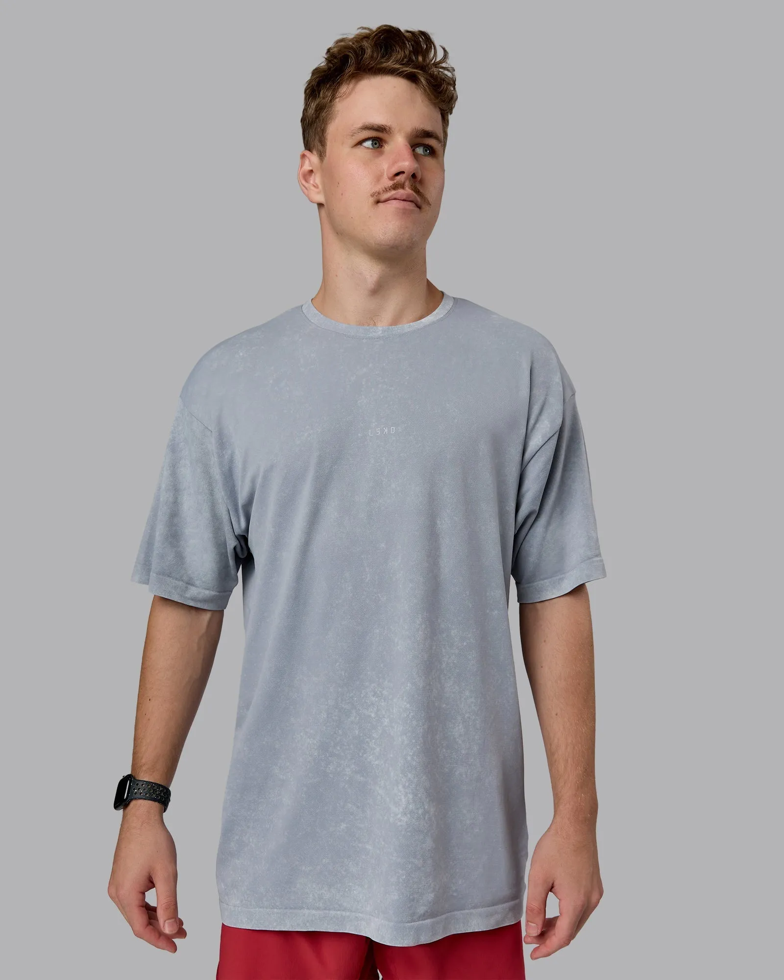 Power Oversized Tee - Tradewinds Washed Layered Hem Design