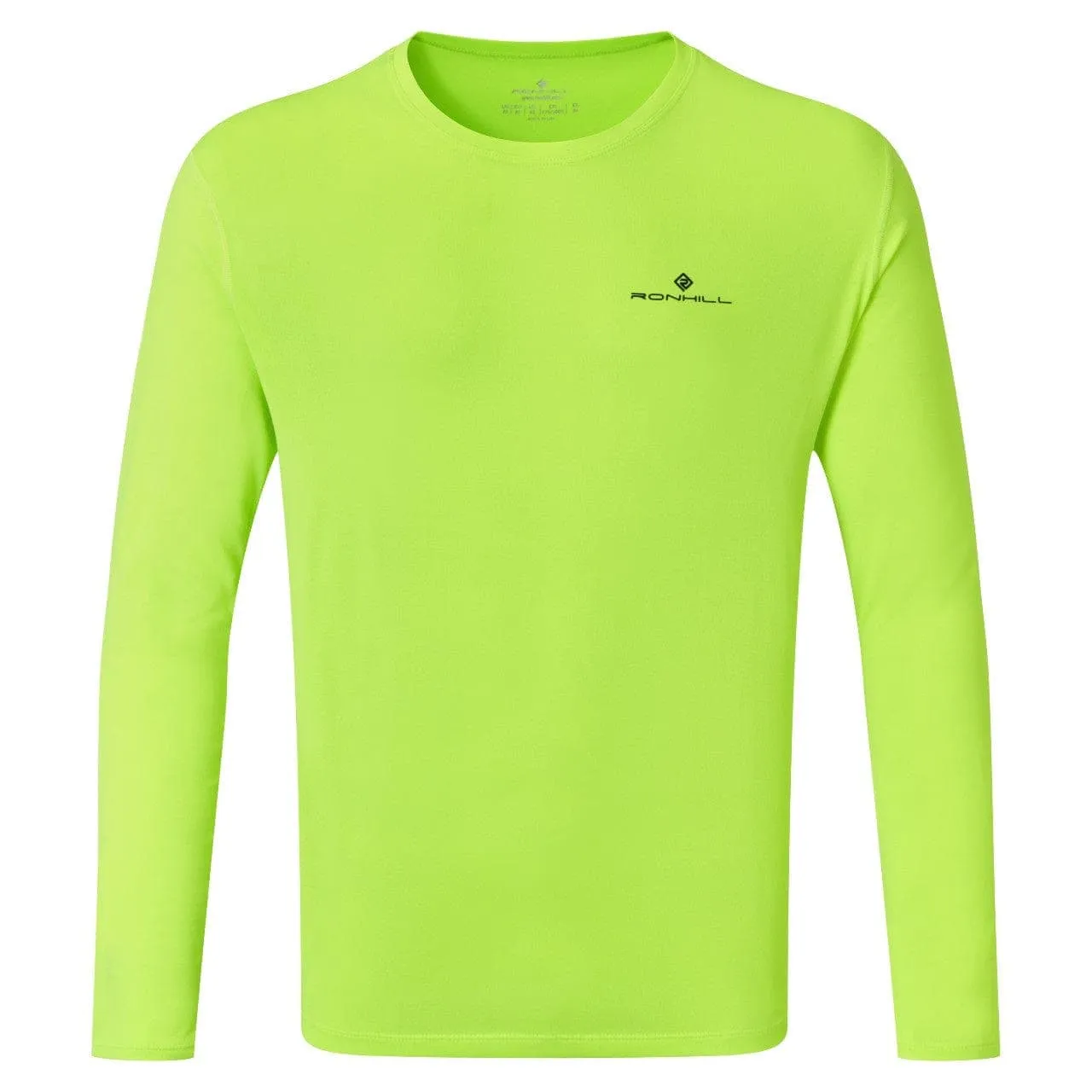 Ronhill Core L/S Tee (Mens) - Fluo Yellow/Black Simple Layer Fresh Outfit